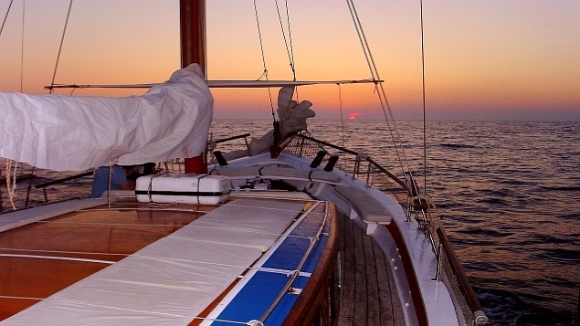 Sunset On The Boat